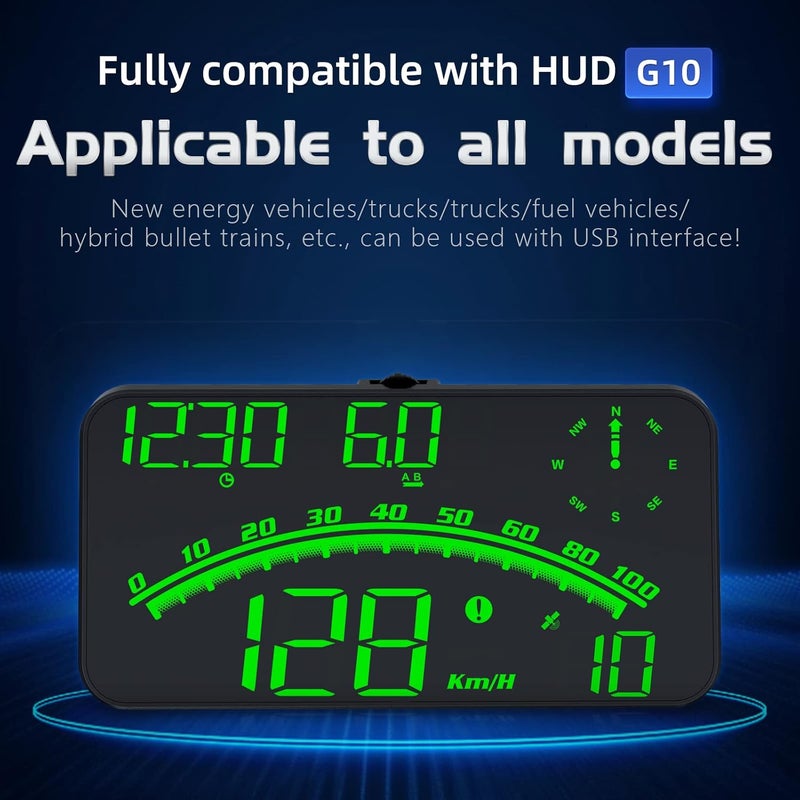 wiiiw Heads up Display for Cars Speedometer for Car, HUD Digital Speedometer for Car with Speed Alarm, Fatigue Driving Reminder, Upgraded 5.5" large-screen, Heads up Display Suitable for All Vehicles - Image 2
